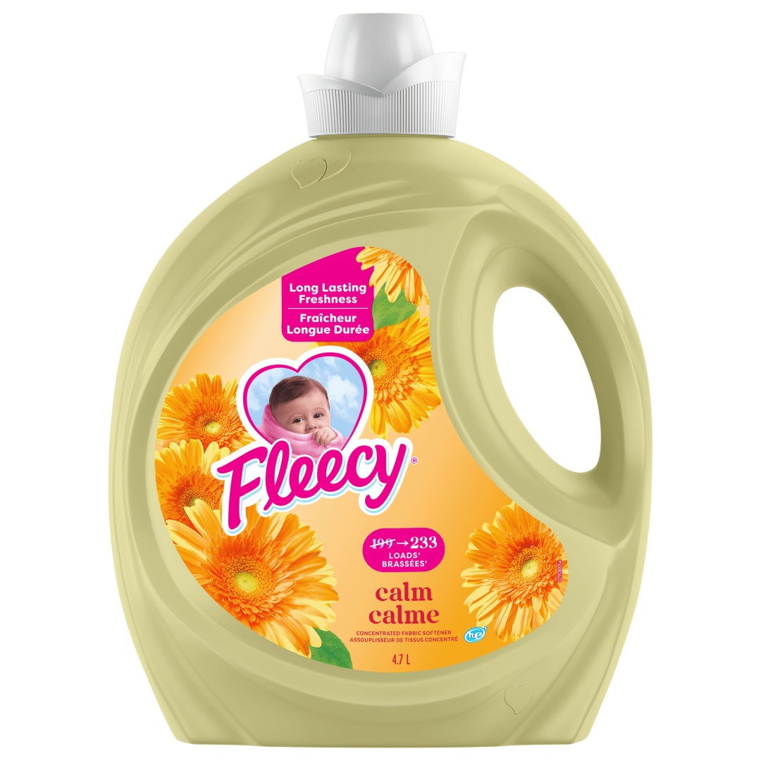 Assouplisseur de tissus liquide Fleecy, Aroma Therapy Calme, 199 brassées, 4.7L