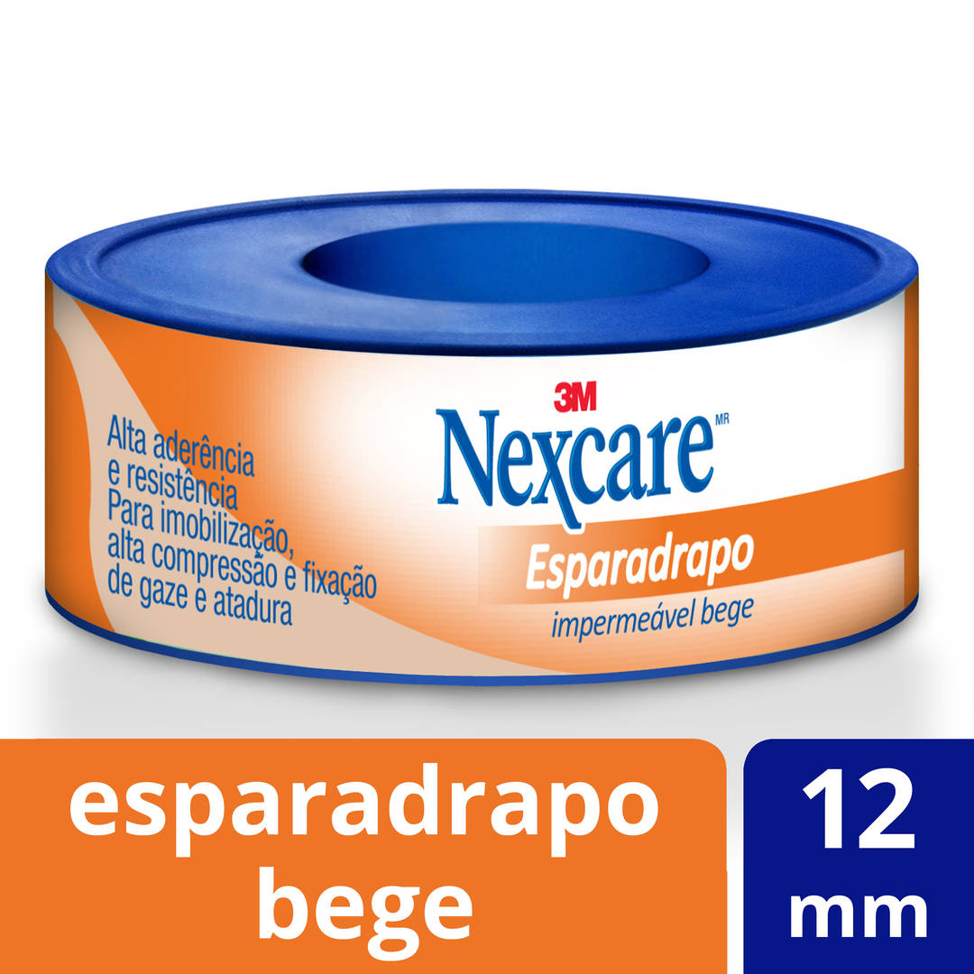 Esparadrapo Impermeável Nexcare™, Bege , 12 mm x 3 m