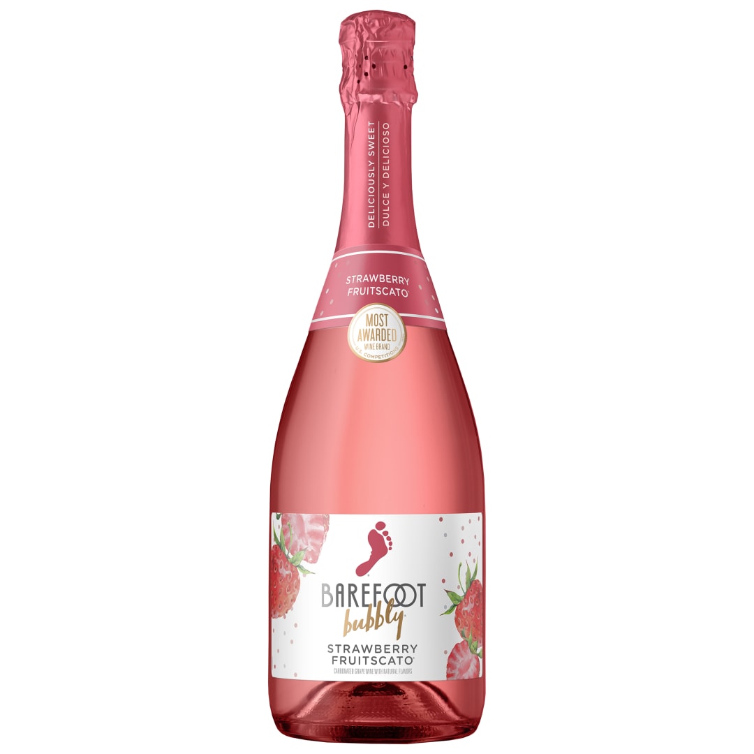 Barefoot Bubbly Strawberry Fruitscato Sweet Sparkling Wine 750ml