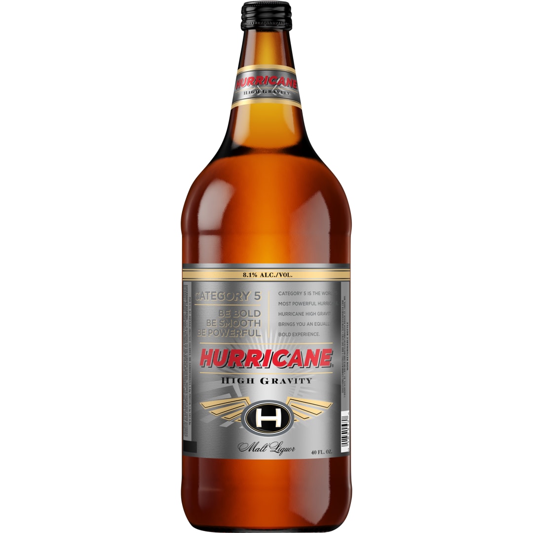 Hurricane High Gravity Malt Liquor, 40 fl. oz. Bottle