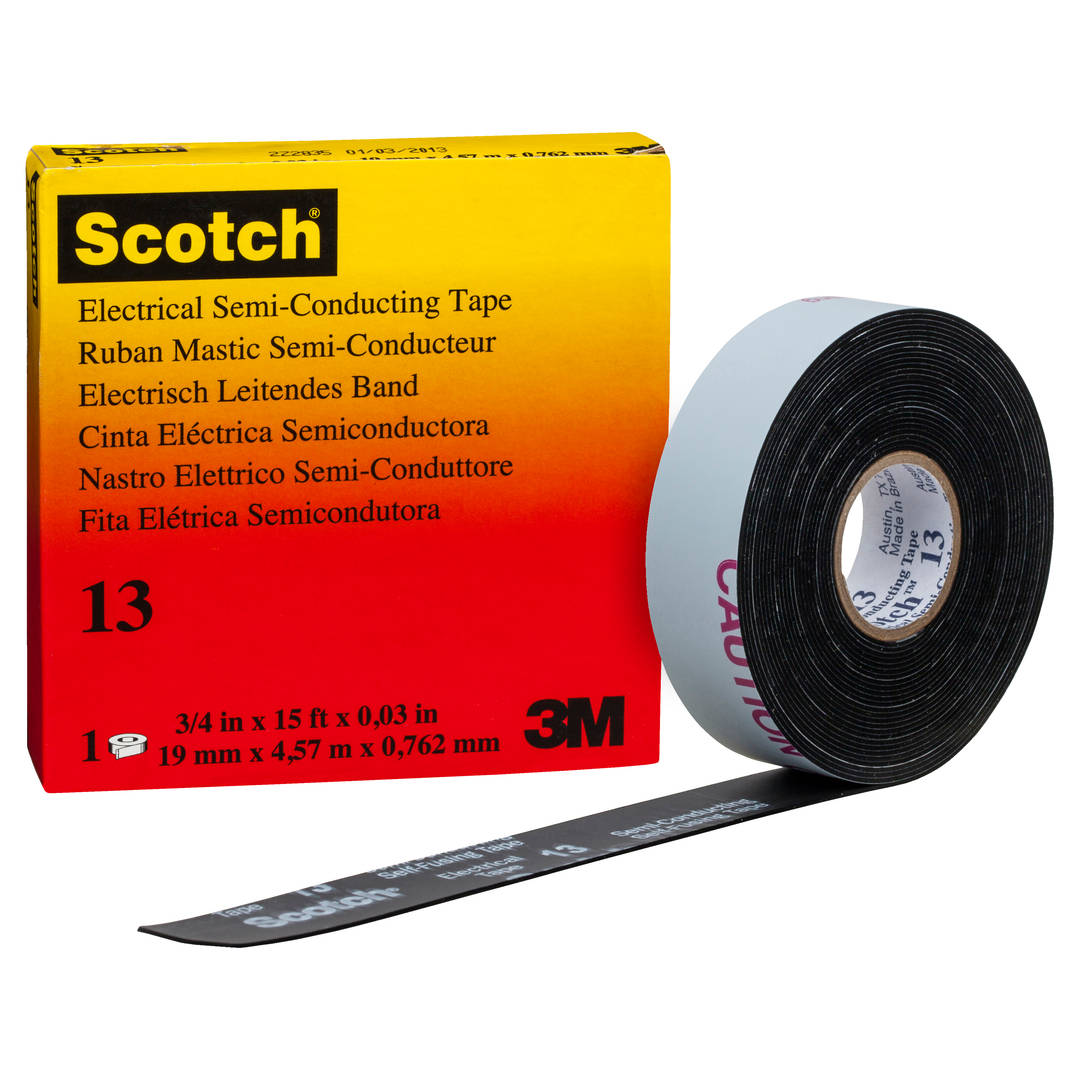 Fita Elétrica Semicondutora 3M™ Scotch® 13, 19 mm x 4,5 m