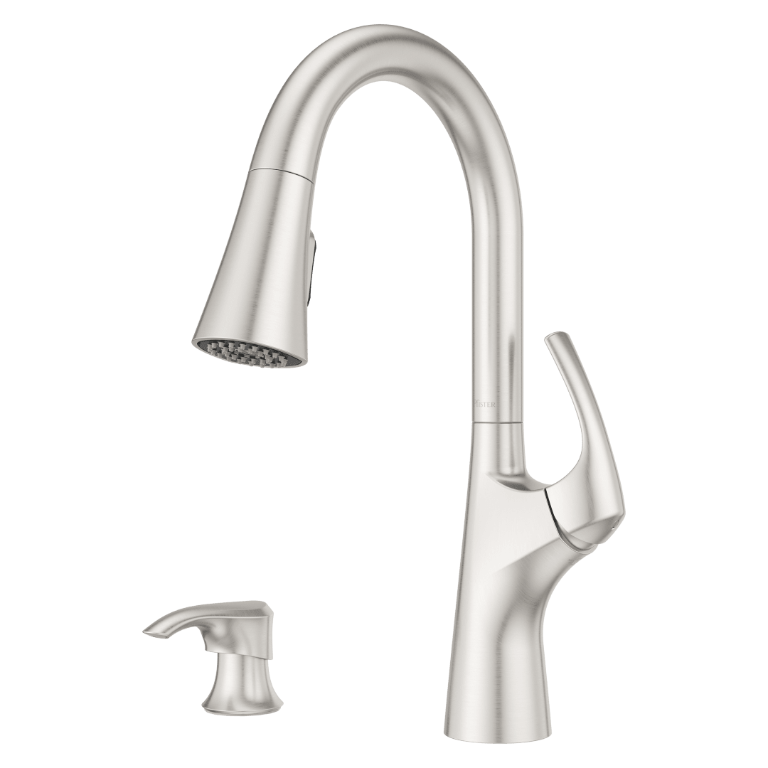 Seahaven 1-Handle Pull-Down Kitchen Faucet with Soap Dispenser in Spot Defense Stainless Steel