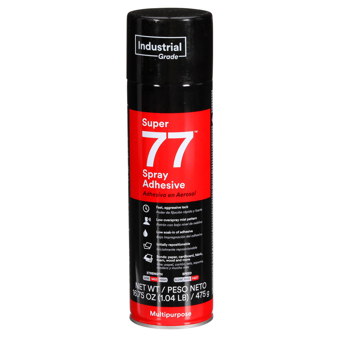 Adesivo Spray Multiuso em Cilindro 3M™ Super 77™ – 330 g, 6/Embalagem