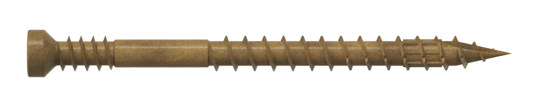 Simpson Strong-Tie FT07200R100 Finish Trim Screw — #7 x 2 in. T10, Trim-Head, Quik Guard®, Tan (100-Qty) (Pack of 5)
