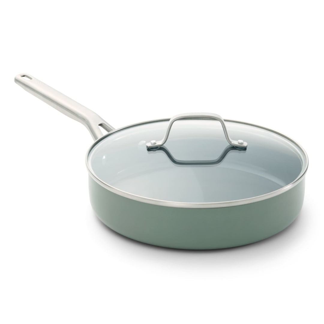Calphalon® Ceramic Nonstick 3-Qt. Sauté Pan with Lid, Silver Ash