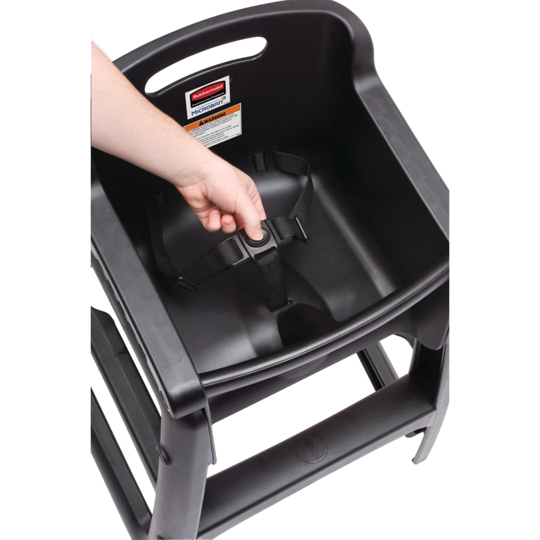 Sturdy Chair™ High Chair with Wheels Black