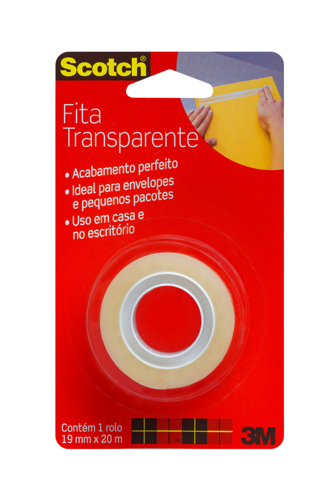 Fita Adesiva Scotch™, Transparente, 19 mm x 20 m, 1 Rolo