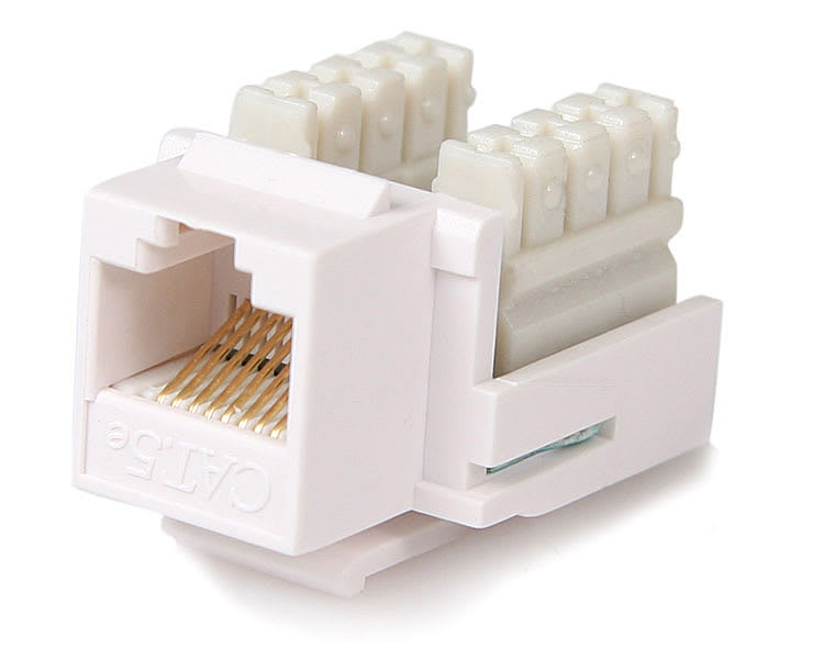 110 TYPE CAT 5 KEYSTONE JACK A&amp;B-WHITE