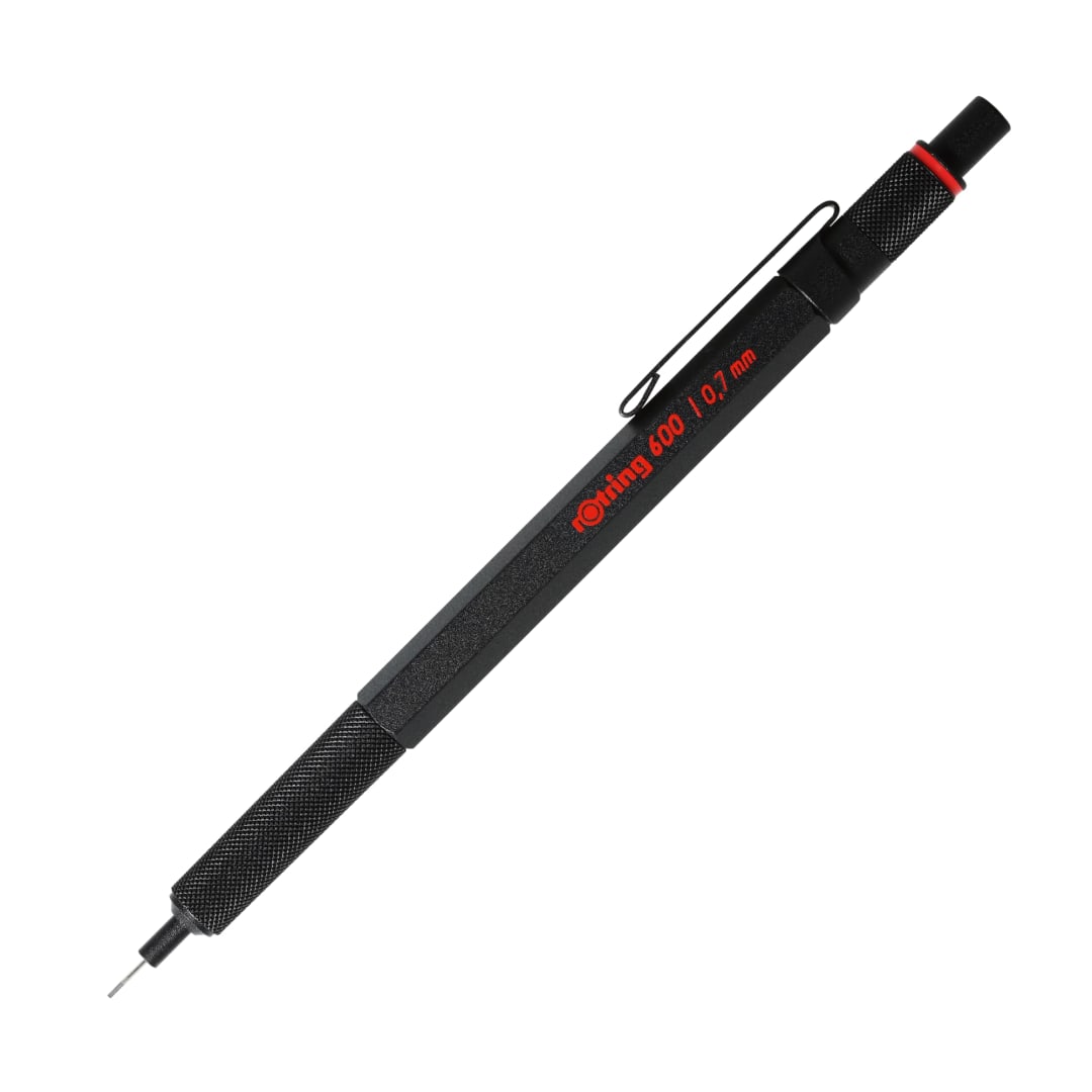 rOtring 600 Mechanical Pencil | 0.7 mm | Full-Metal Body | Black