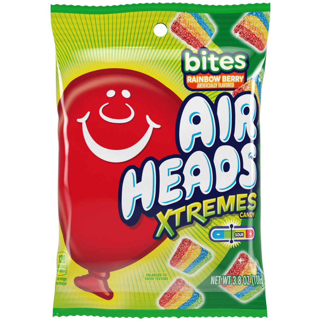 Airheads Xtremes Bites Rainbow Berry 3.8 oz Peg Bag
