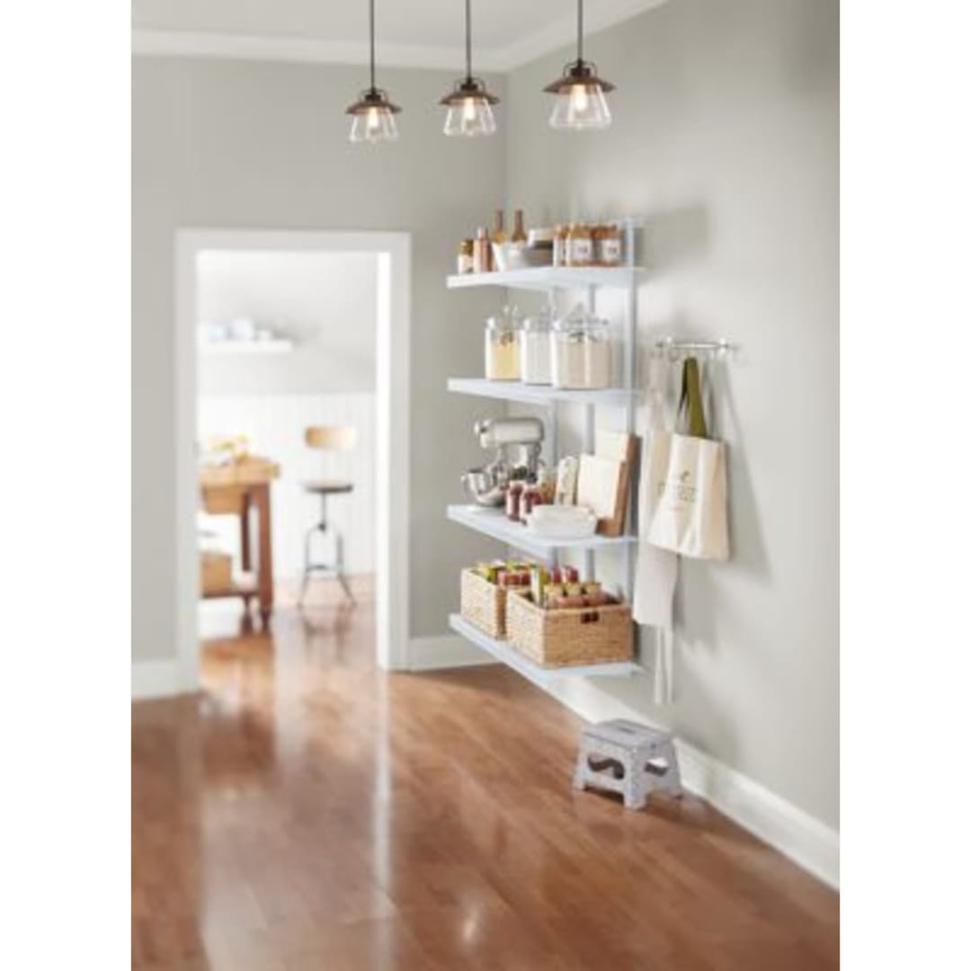 Rubbermaid 4' Tight-Mesh Wire Cloest Shelf Kit, White