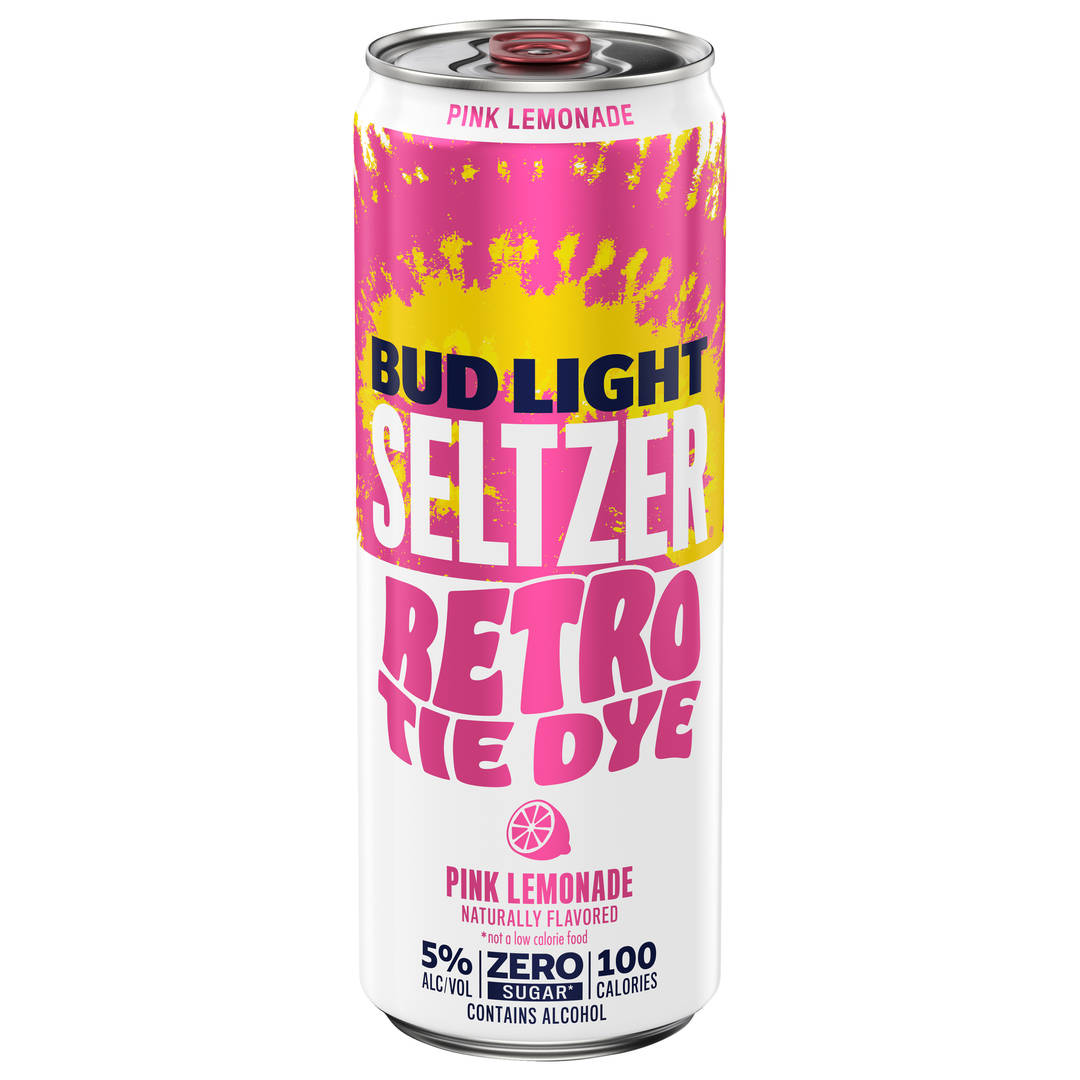 Bud Light Seltzer Retro Tie Dye Pink Lemonade Seltzer 12 fl oz