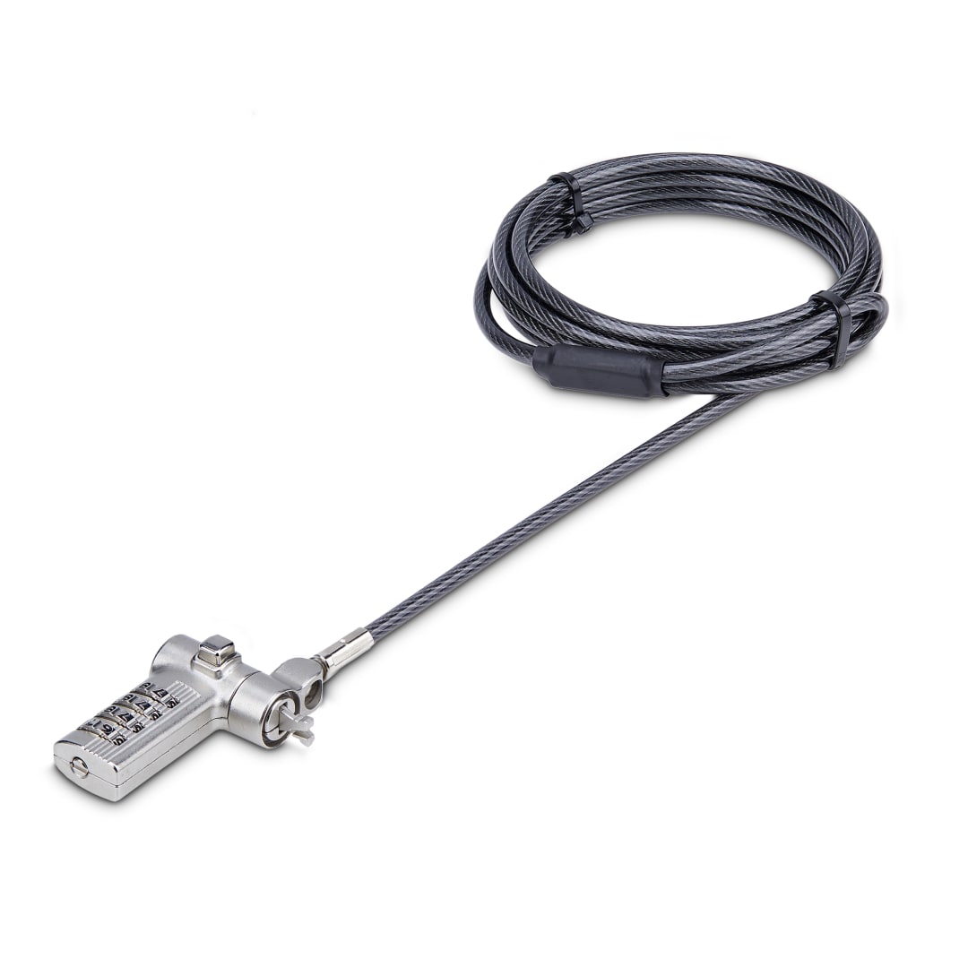 3-in-1 Combination Universal Laptop Cable Lock - Serialized