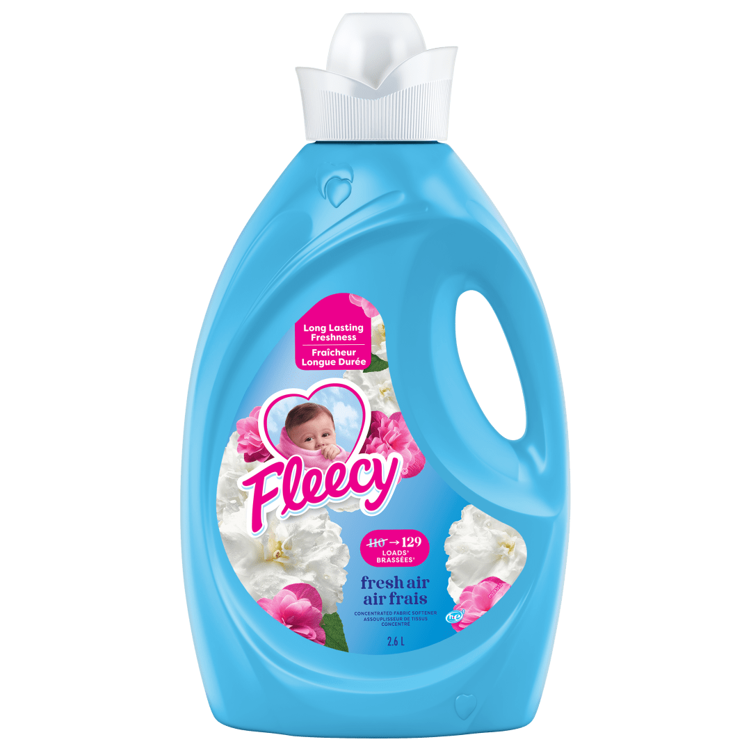 Fleecy Liquid Fabric Softener, Fresh Air, 110 Loads, 2.6 L