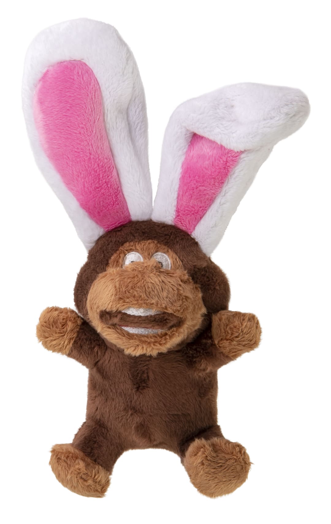 goDog Flips Monkey Rabbit Silent Squeak Plush Dog Toy With Chew Guard Technology, Small