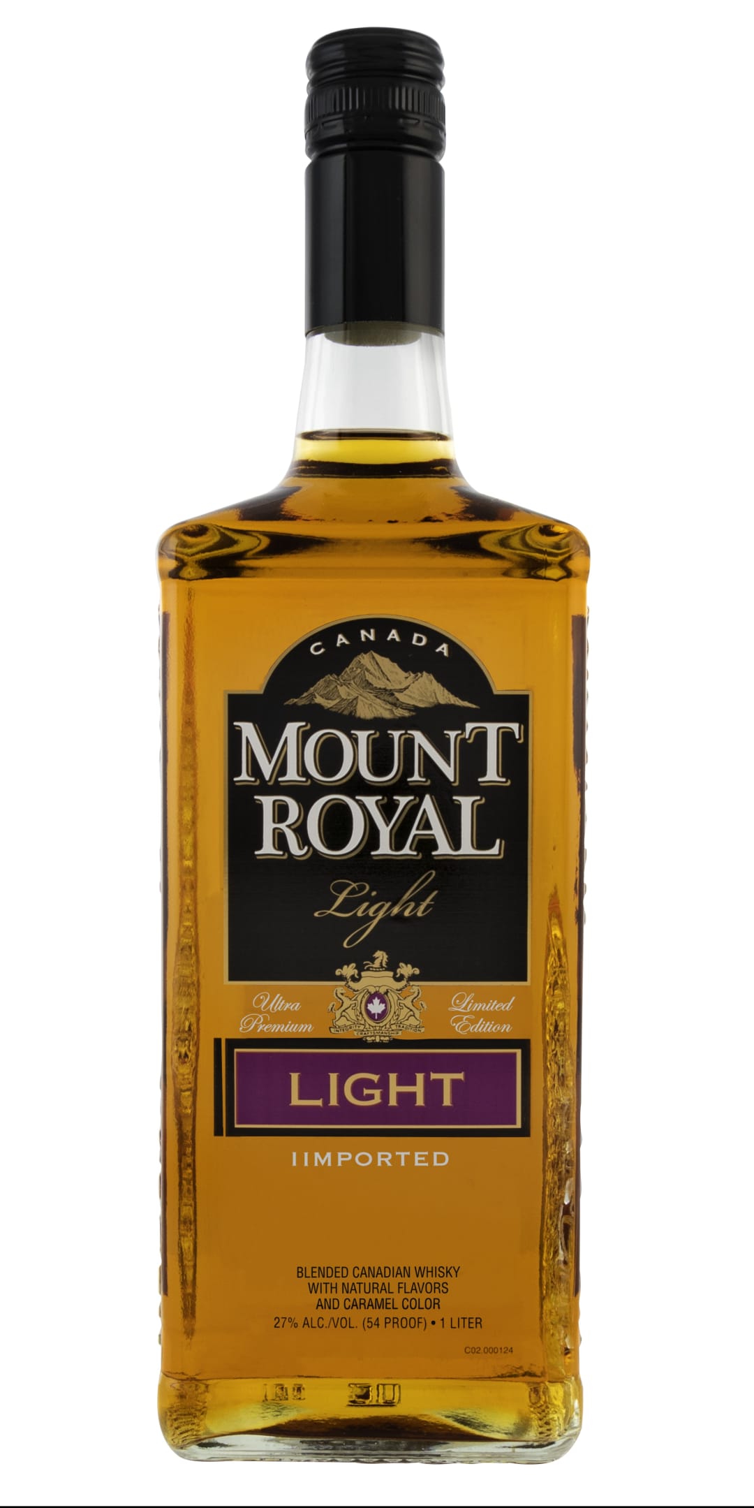Mount Royal Light Blended Canadian Whisky 1l 54 Proof