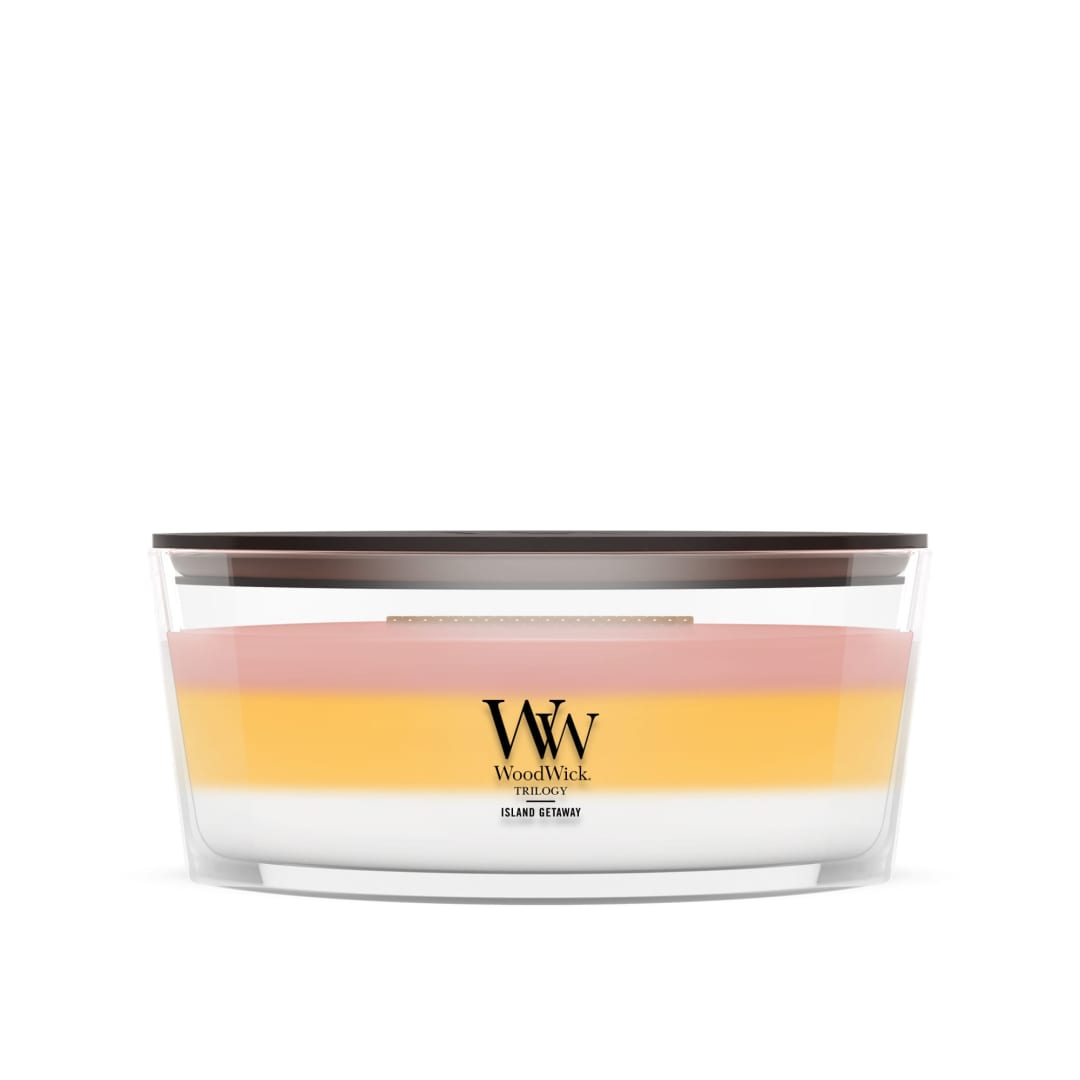 WoodWick Island Getaway Ellipse Trilogy Candle