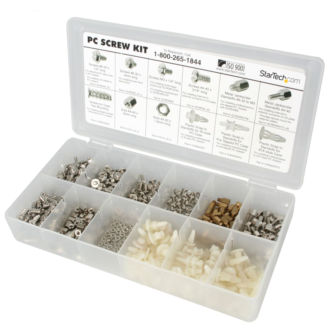 Assortment of screws, nuts and standoffs