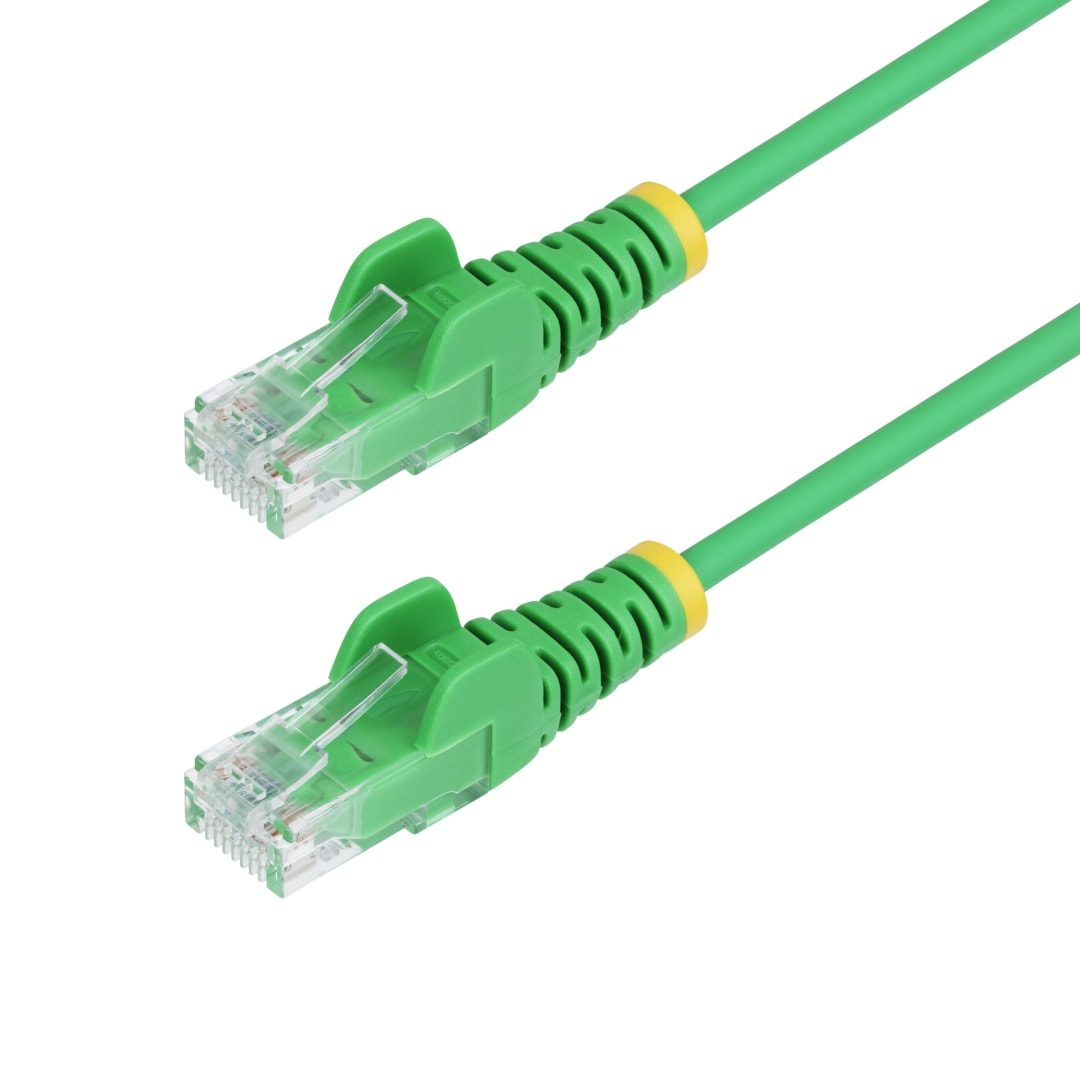 9 Inch Green Snagless Slim Cat 6 Patch Cable