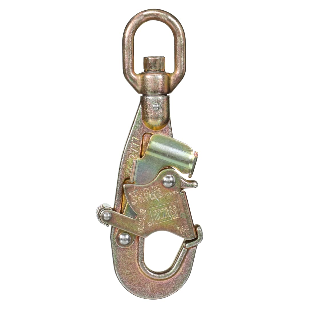 3M™ DBI-SALA® Double Locking, Swiveling Snap Hook, Zinc Plated Steel, 9502195