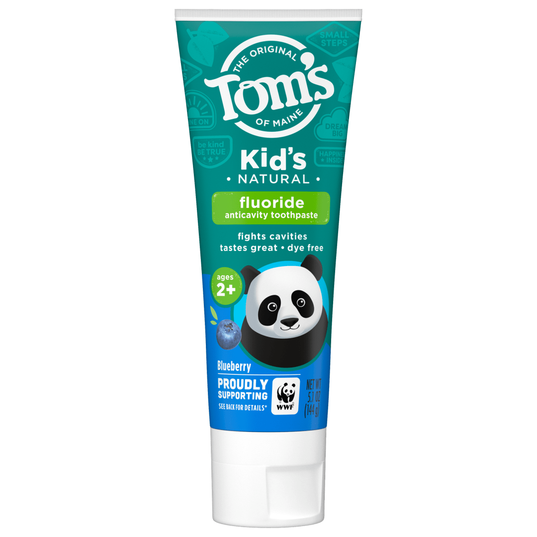 Tom's of Maine Help Save the Animals Children's Natural Flouride Toothpaste, Blueberry, 5.1 oz. 3-pk