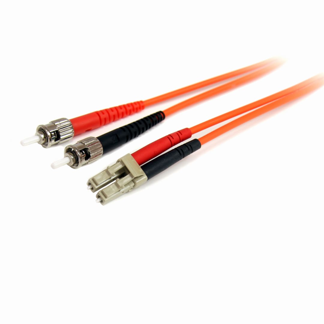 10m Duplex MM Fiber Optic Cable LC-ST