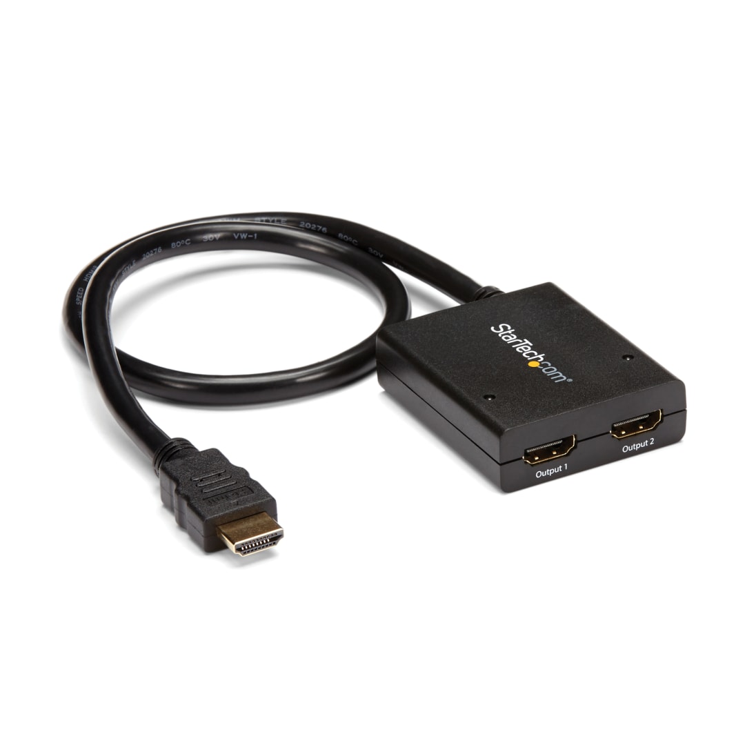 HDMI 2-Port 4K Splitter with USB or Power Adapter