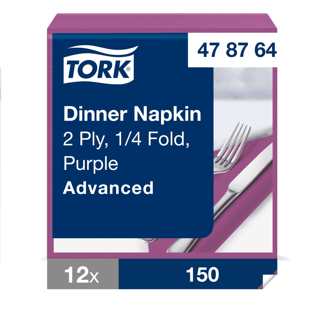 Tork Purple Dinner Napkin