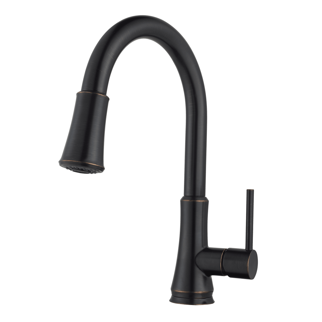 Classic 1-Handle Pull-Down Kitchen Faucet in Tuscan Bronze