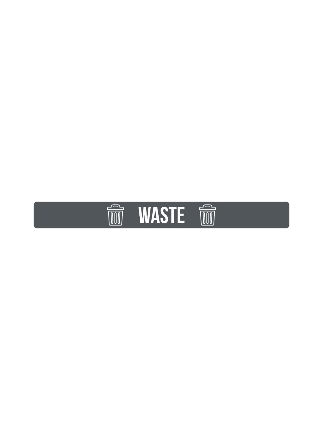 FUSION - Label - Front-Load - Waste - Dark Grey