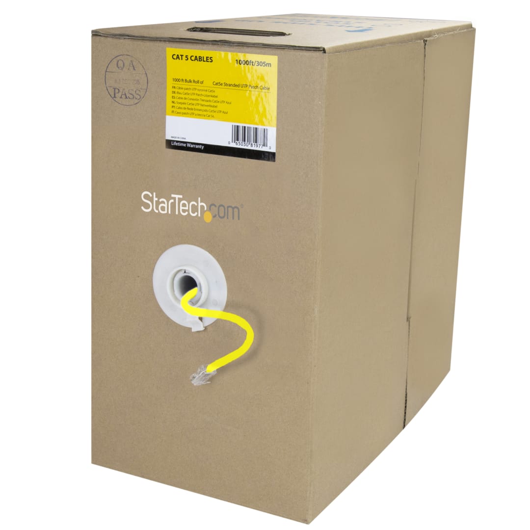 Cat 5e 350 MHz Yellow Patch Cable - 1000ft