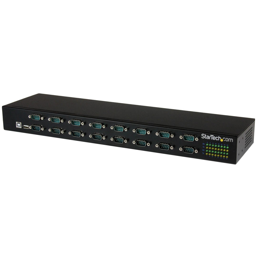 16-Port USB-to-Serial Adapter Hub with Daisy Chain