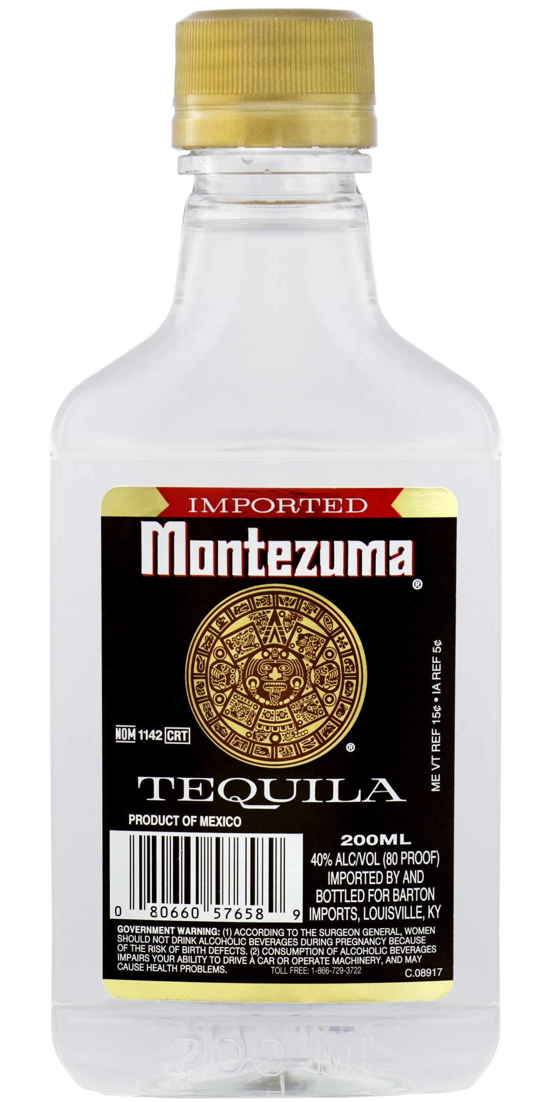 Montezuma Tequila 200ml 80 Proof