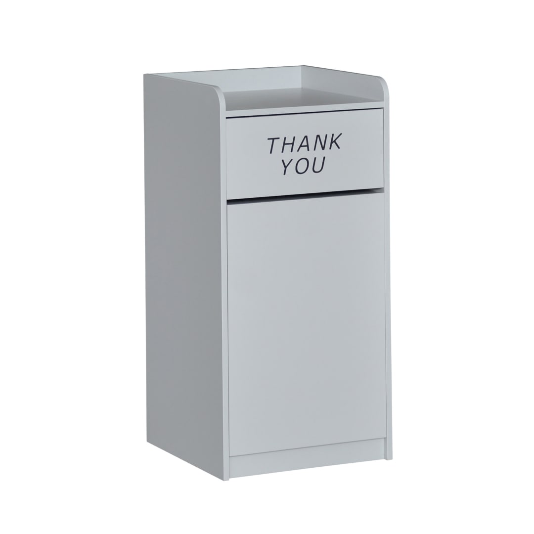 Sony Wood Tray Top Receptacle in Gray