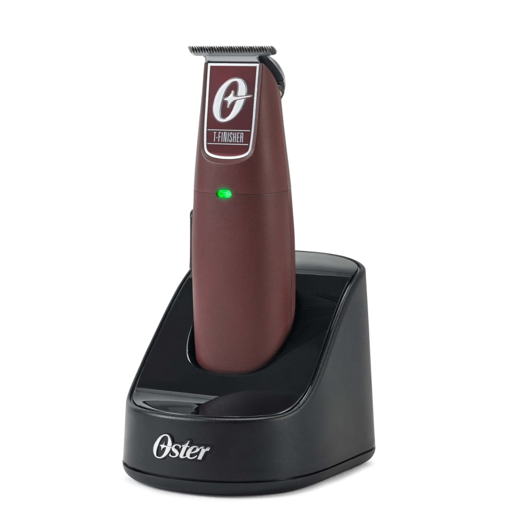 Oster® Professional Cordless T-Finisher T-Blade Trimmer, Hair Trimmer with Rechargeable Battery, Burgundy