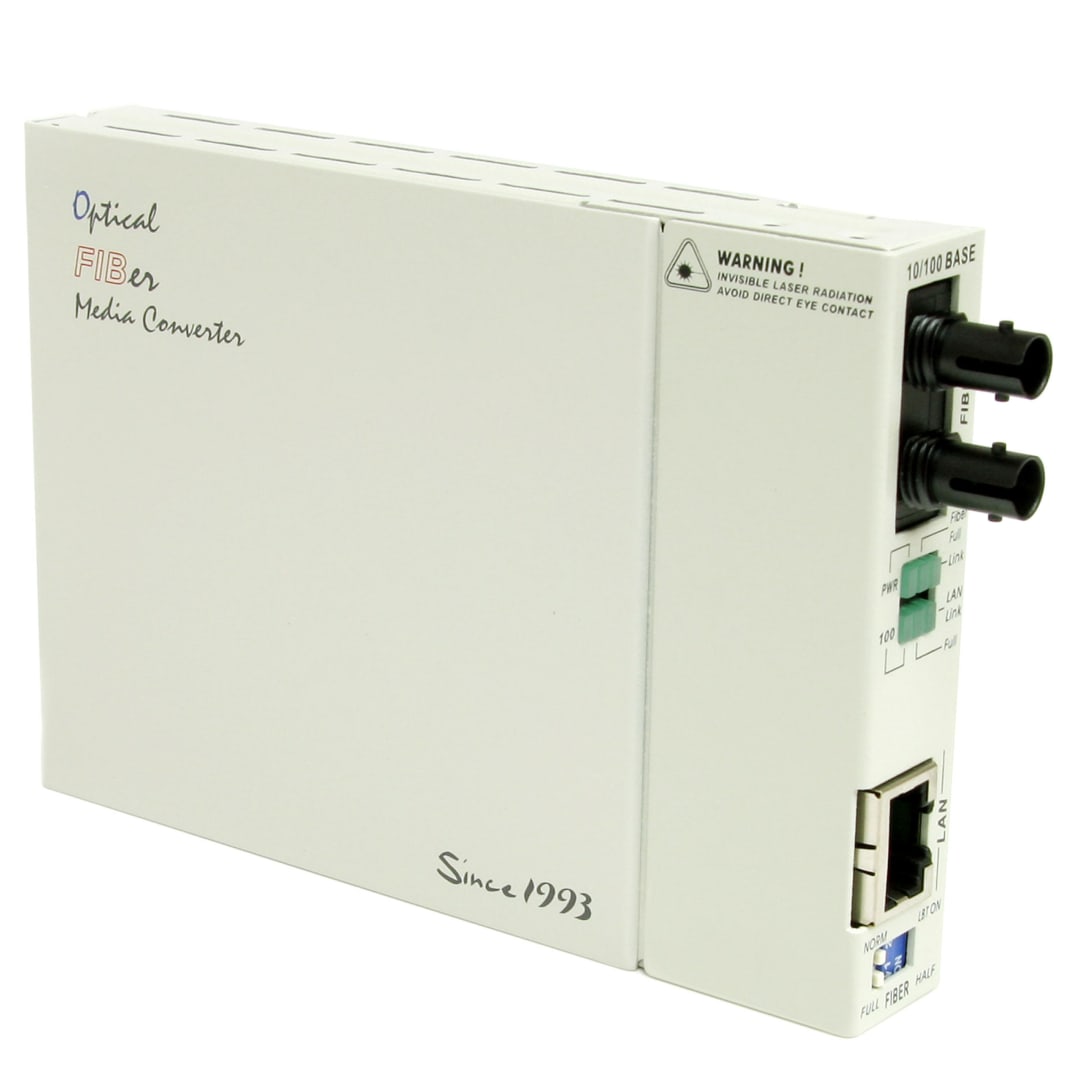 10/100 Mbps ST Fiber Media Conver