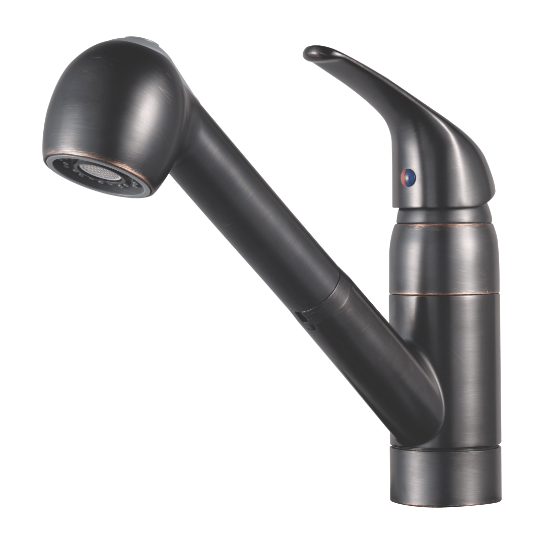 Pfirst Series 1-Handle Pull-Out Kitchen Faucet in Tuscan Bronze