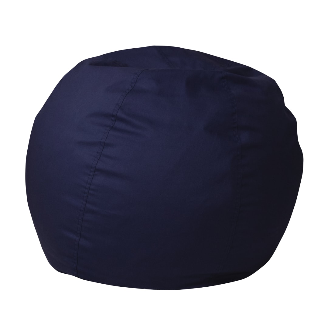 Dillon Small Solid Navy Blue Refillable Bean Bag Chair for Kids and Teens
