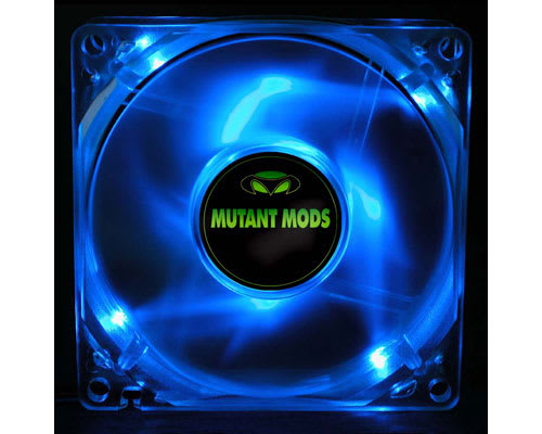 Blue 80mm Quad-LED Case Fan