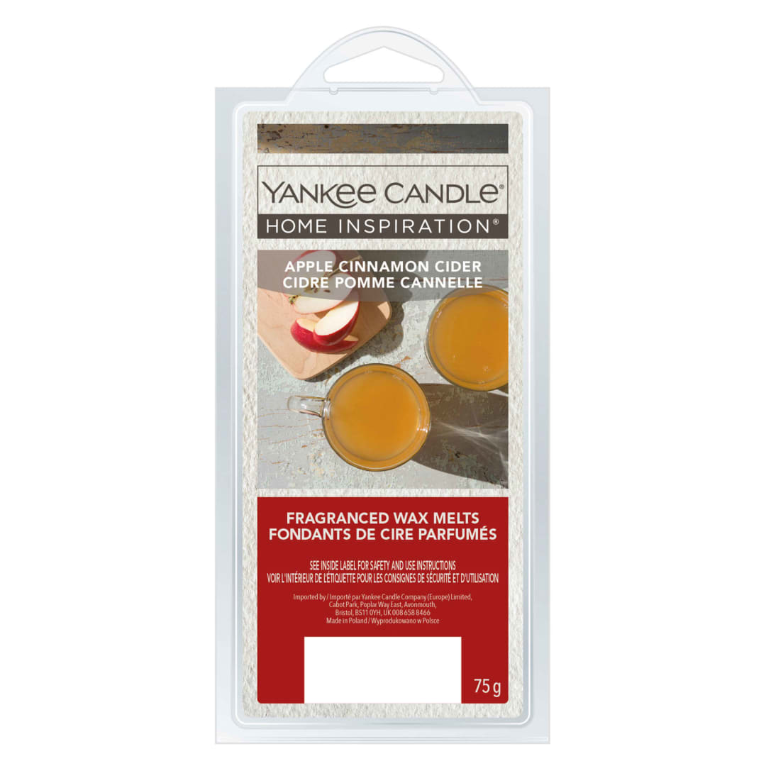 Yankee Candle® Home Inspiration Scented Wax Melts | Apple Cinnamon Cider Wax Melts | Up to 4 Hours of Fragrance | 6 Count
