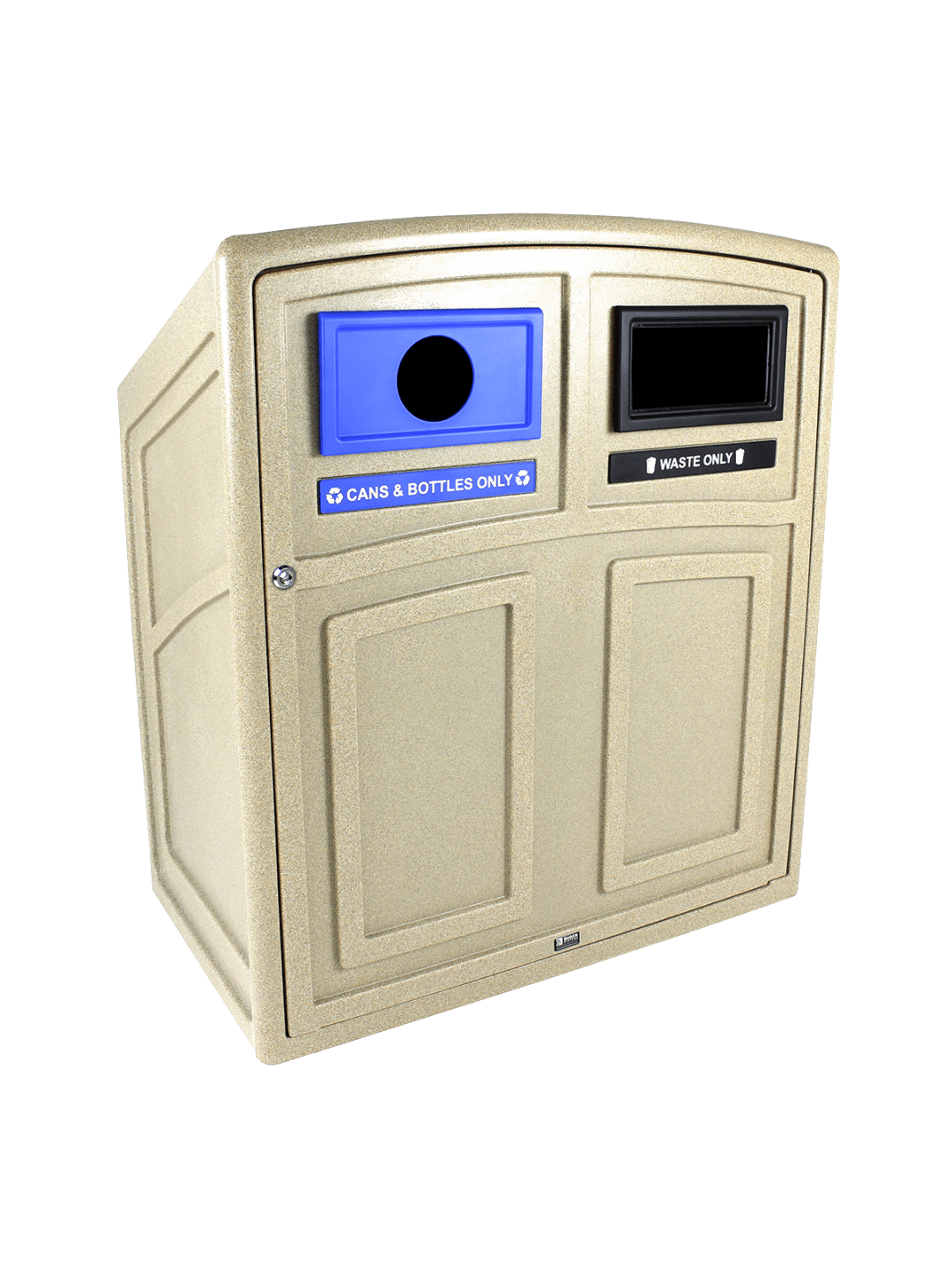  UPTOWN - Double - Kit - Cans &amp; Bottles-Waste - Circle-Full - Sandstone