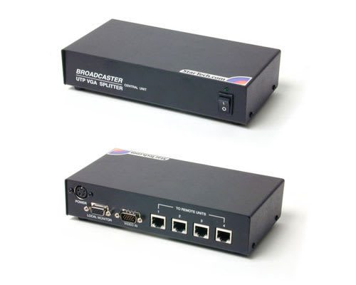 4 Port Cat 5 VGA Video Splitter / Extender