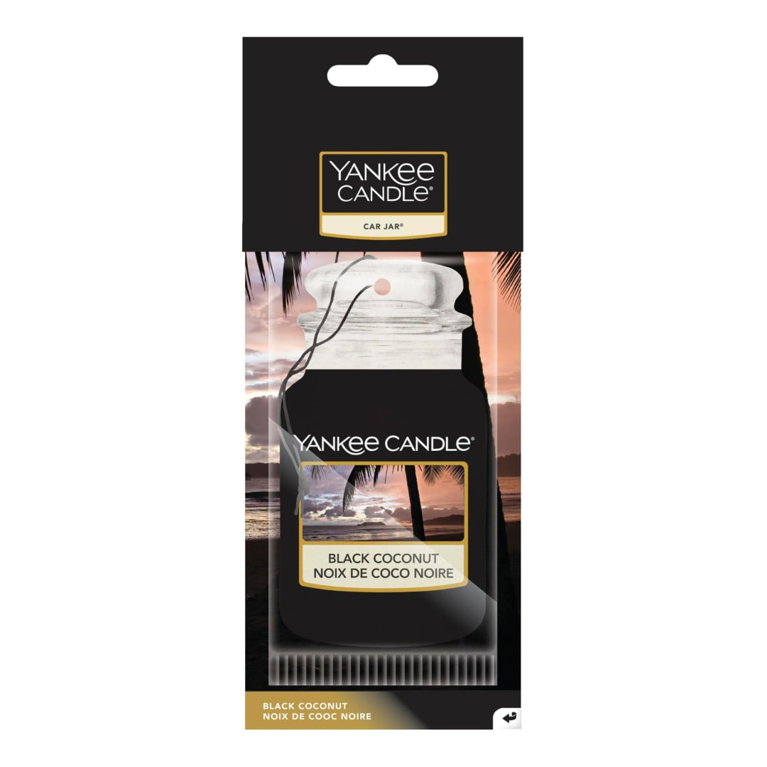 Yankee Candle® Car Jar Scented Air Freshener | Black Coconut | Lasts up to 4 Weeks