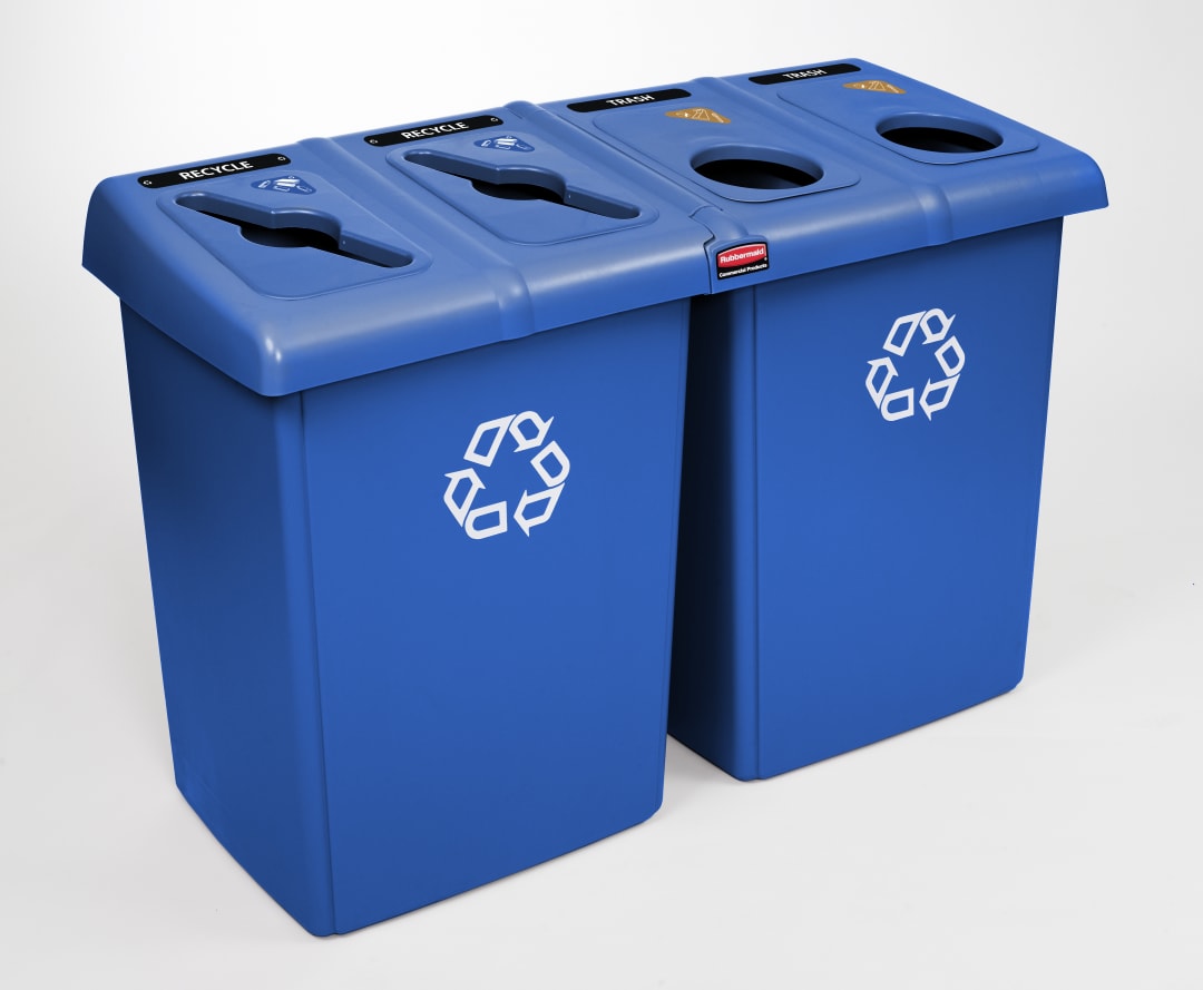 GLUTTON 4-STREAM RECYCLING STATION BLUE