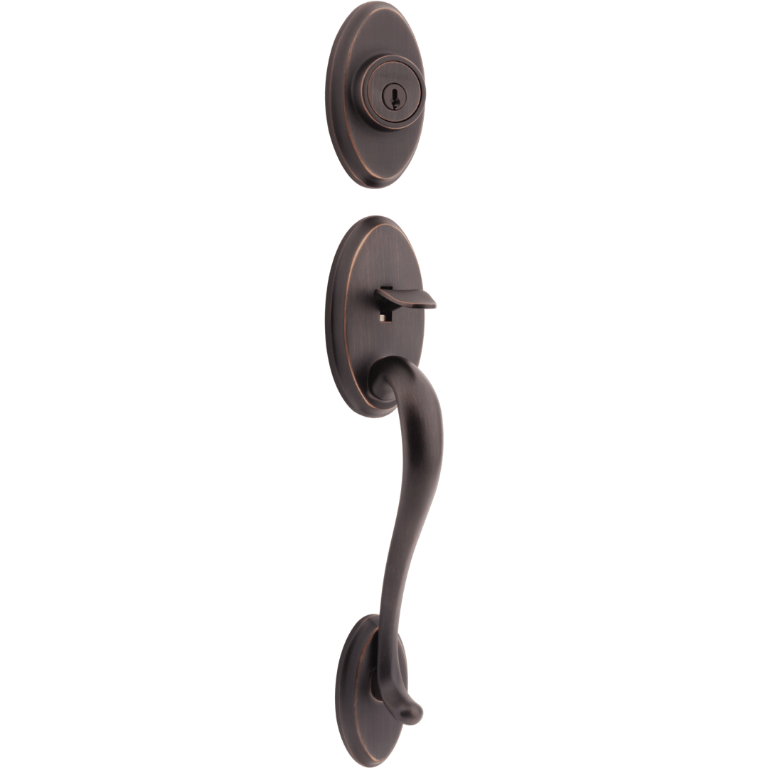 Shelburne Double Cylinder Exterior Only Handleset in Venetian Bronze