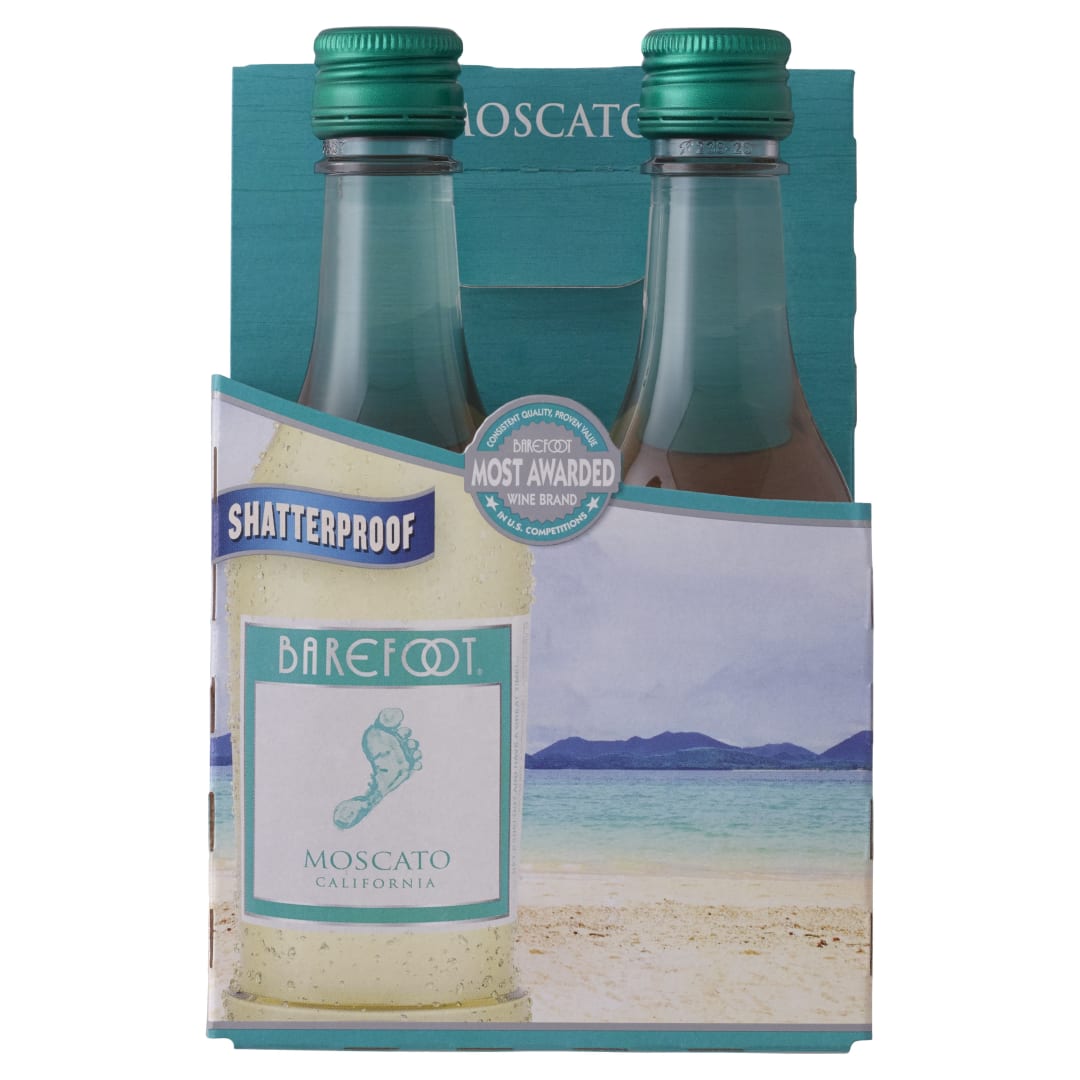 Barefoot Cellars Moscato White Wine 4 Single Serve 187ml Bottles