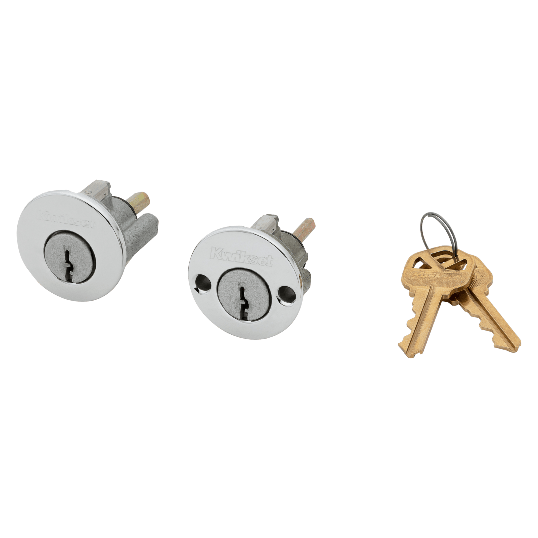 Pin &amp; Tumbler 5 Pin Exterior and Interior Cylinder for 665 Deadbolt in Polished Chrome