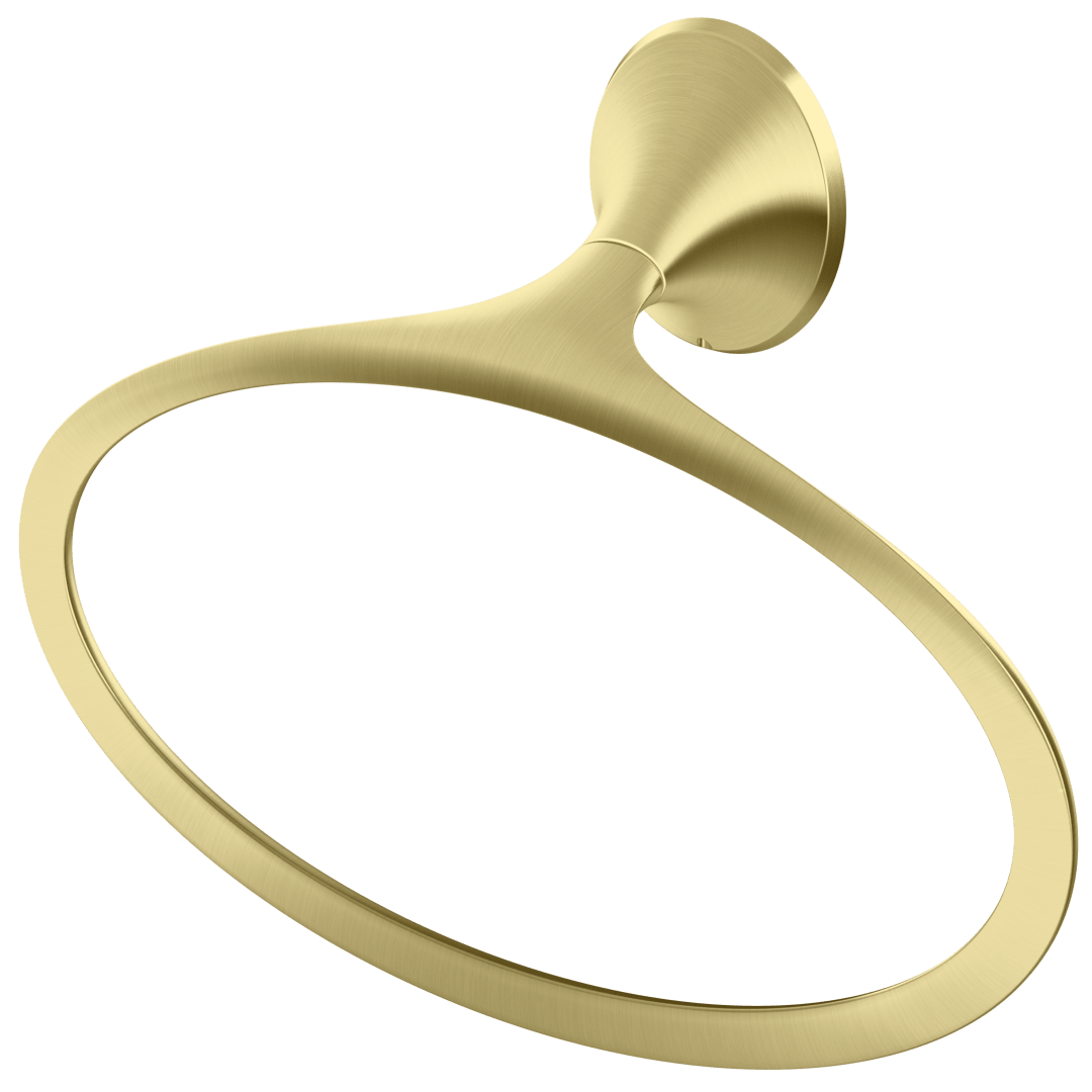 Rhen Towel Ring in Brushed Gold