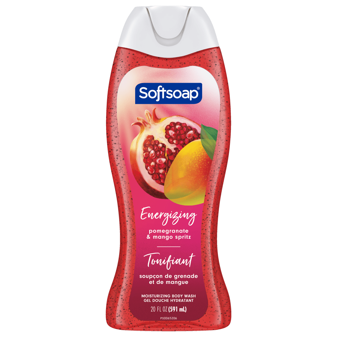 Softsoap Energizing Moisturizing Body Wash, Pomegranate and Mango Spritz Scent, 20 fl oz