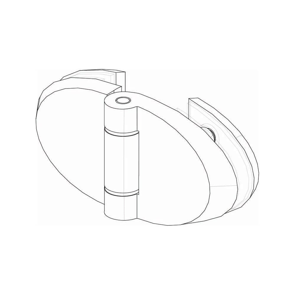 Glass-to-Glass Hinge Assembly for 1/4" Thick Glass